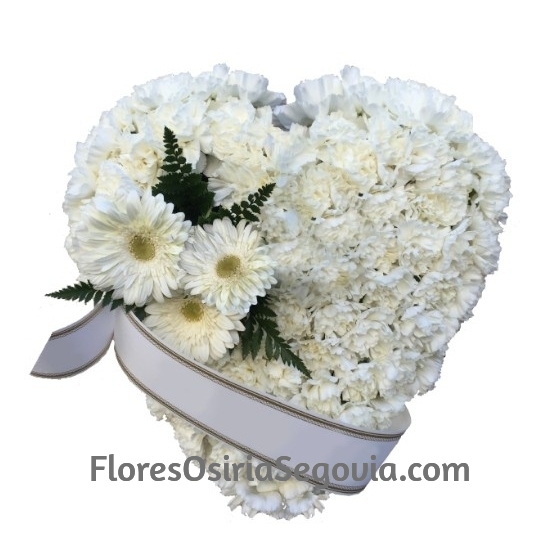 Corazón Funerario Claveles