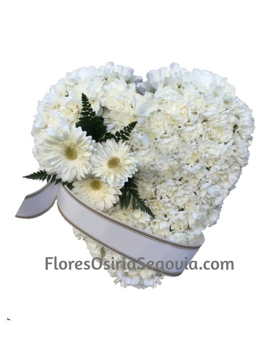 Corazón Funerario Claveles
