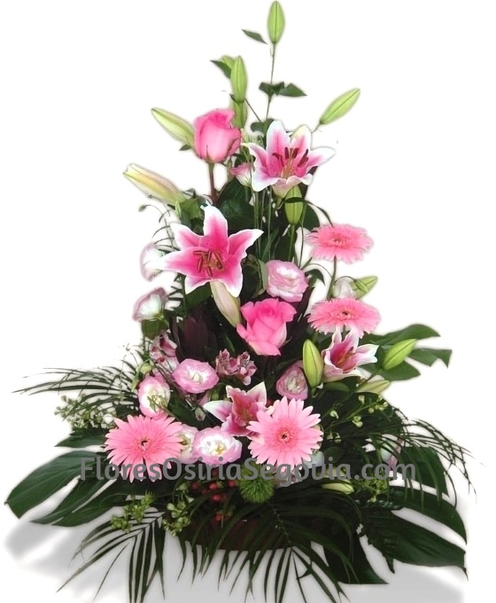 Centro de Flores Rosas en altura