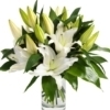 Jarrrón de cristal con liliums